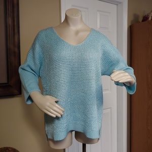 Aqua blue sparkly sweater